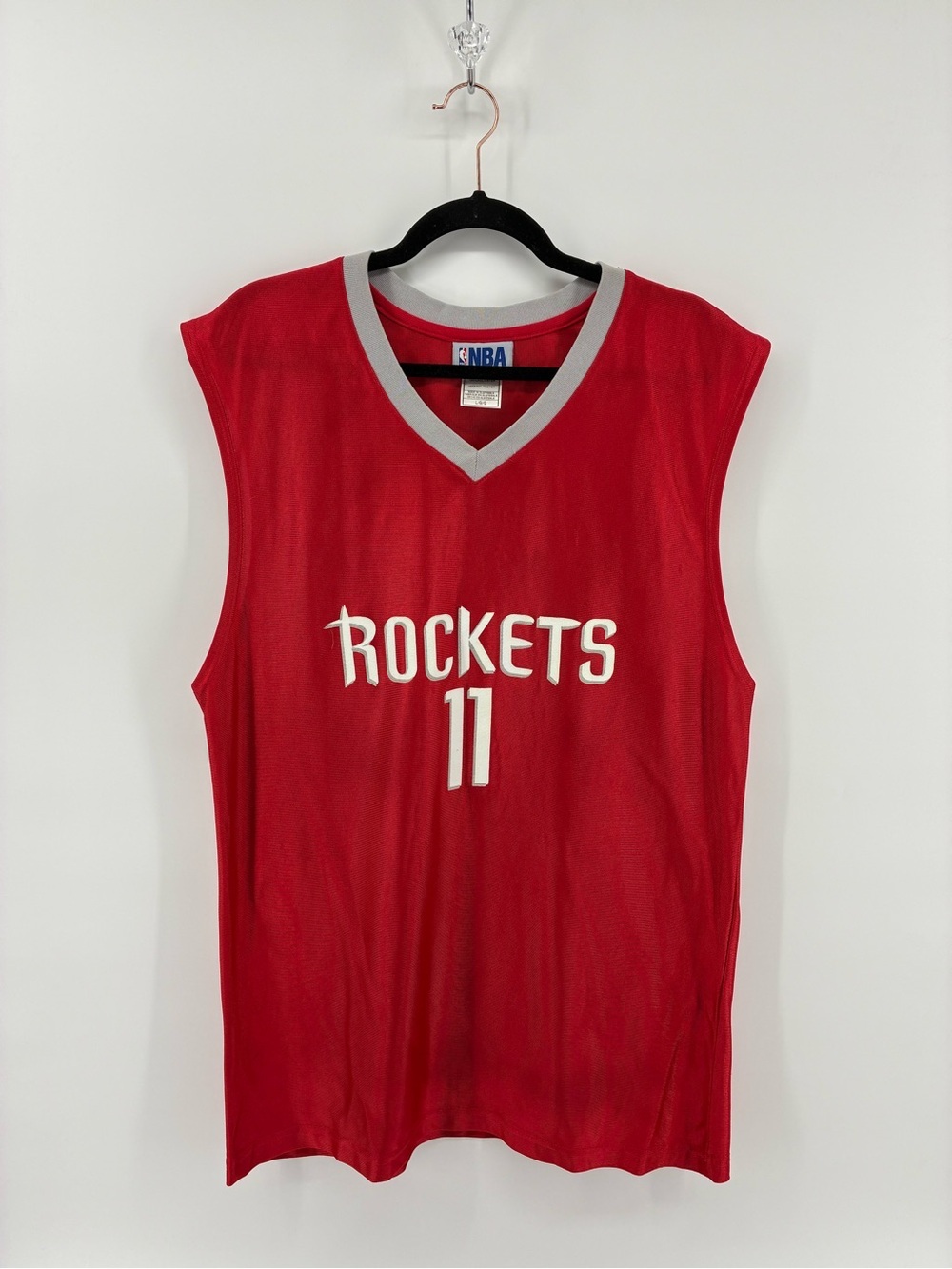 NBA Rockets Yao #11 Red Basketball Jersey with Gray Trim Fandom Sporty